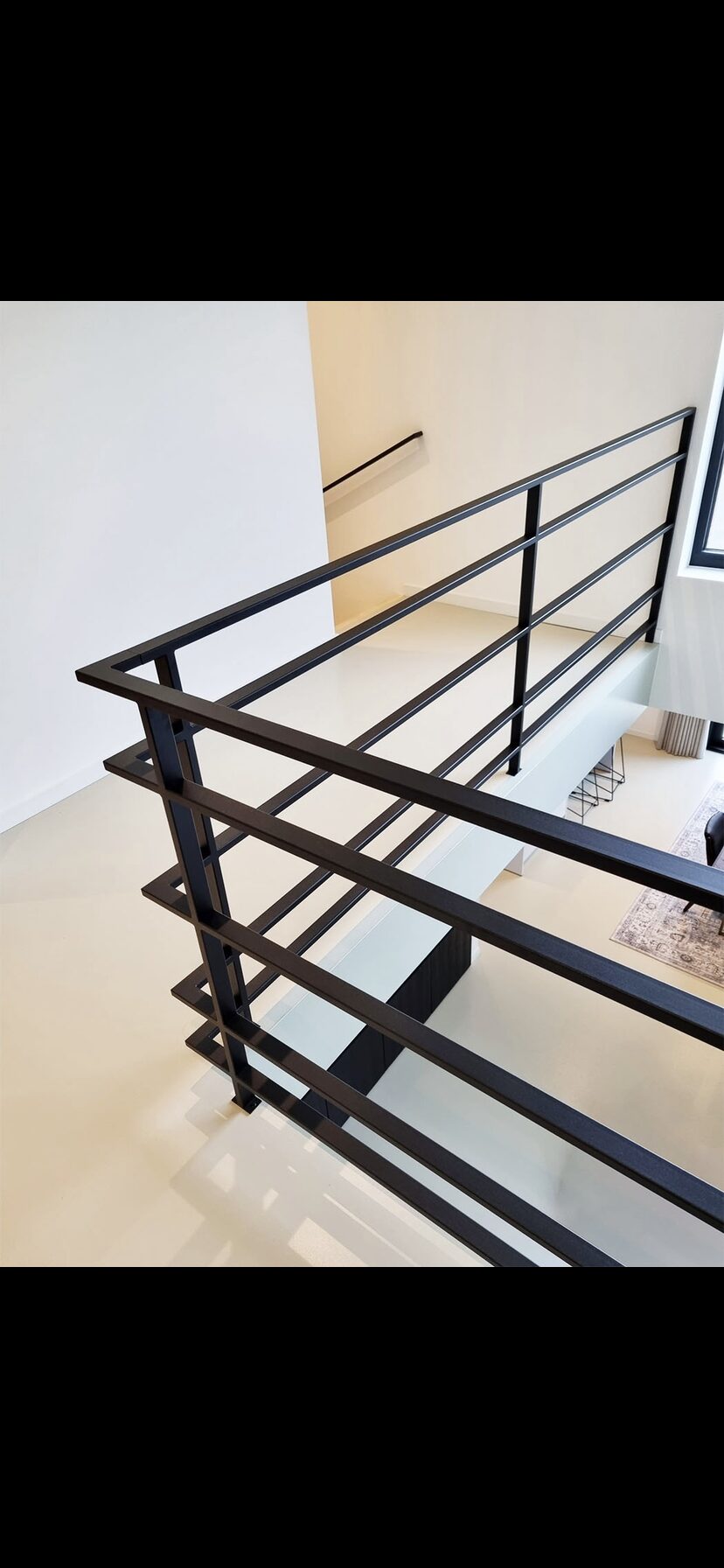 Moderne stalen balustrade
