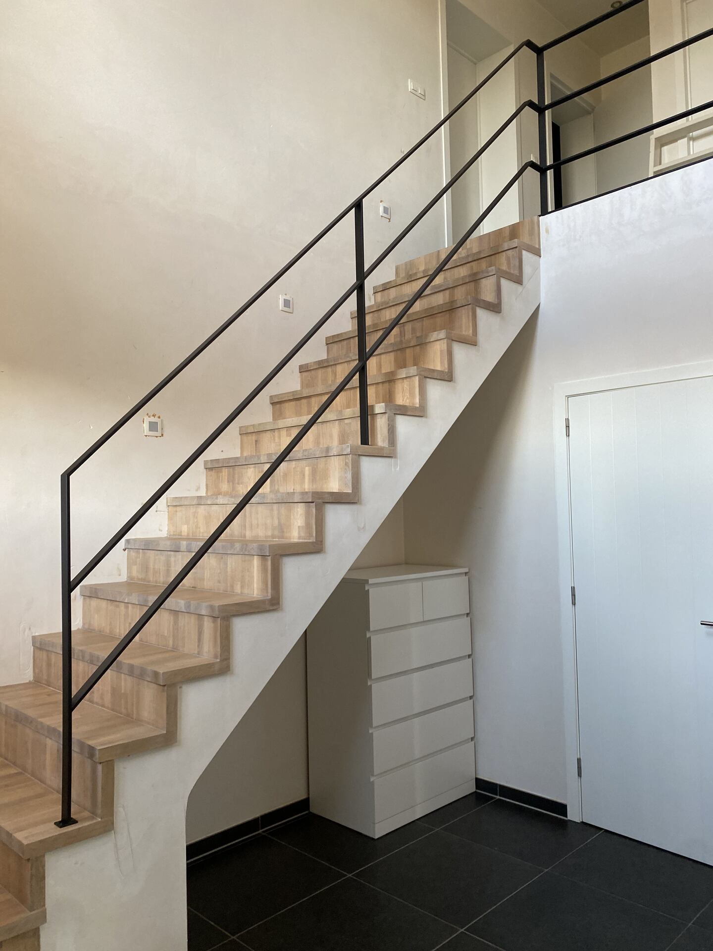 Moderne stalen trapleuning